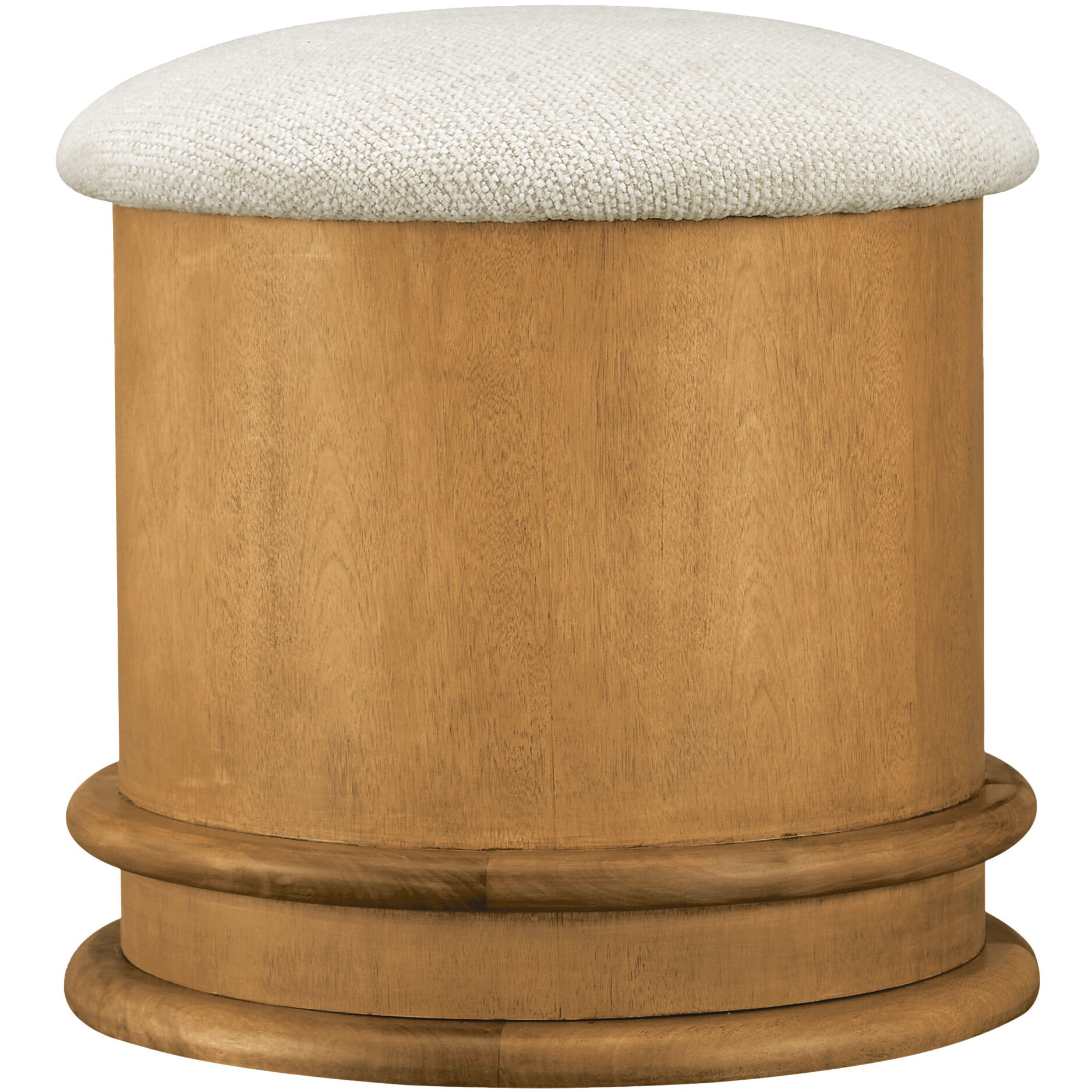 Piccolo 18 inch Beige Storage Stool